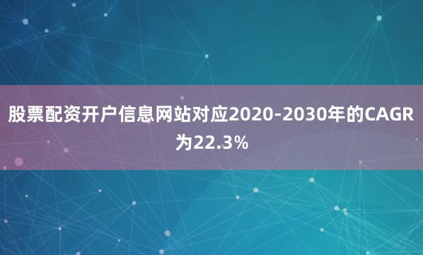 股票配资开户信息网站对应2020-2030年的CAGR为22.3%