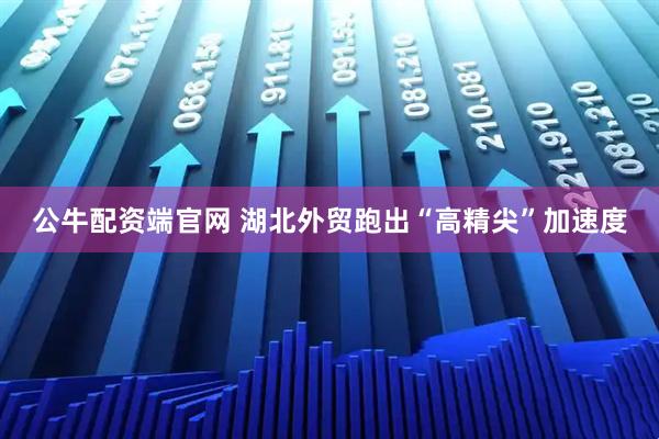 公牛配资端官网 湖北外贸跑出“高精尖”加速度